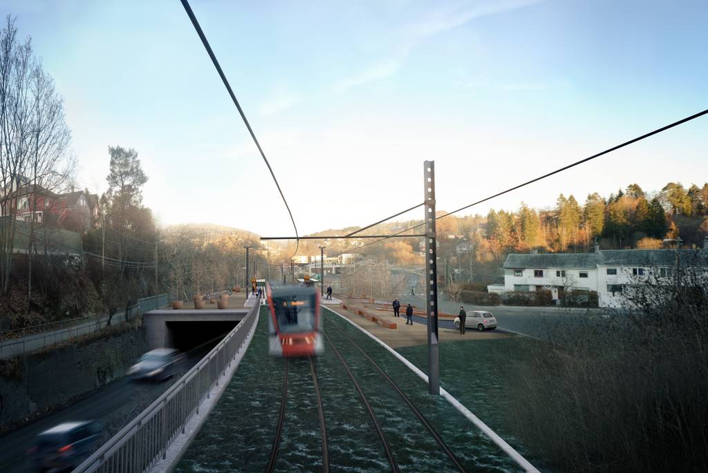 Comparison of the Skjoldskiftet stop before and after.