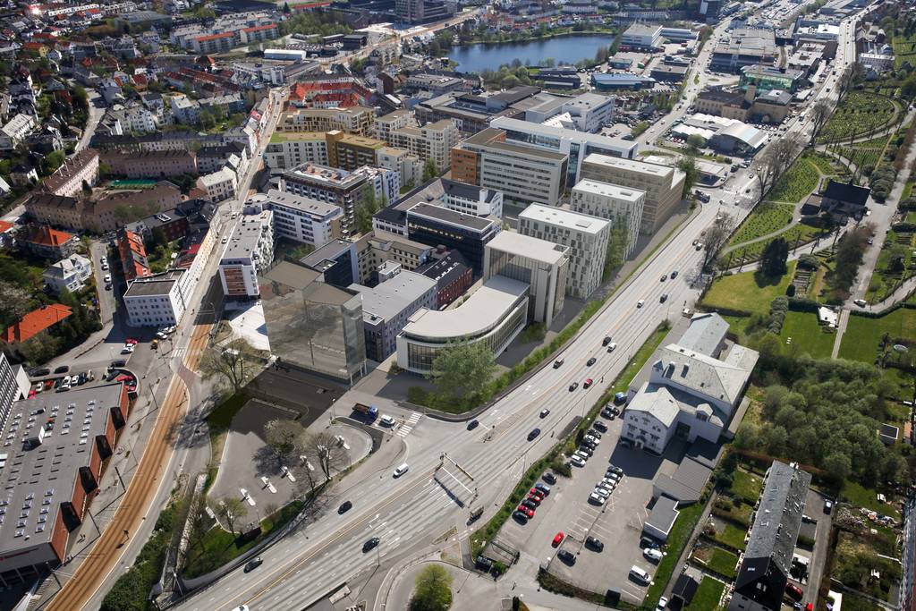 Kronstadparken overview wireframe and final render comparison.