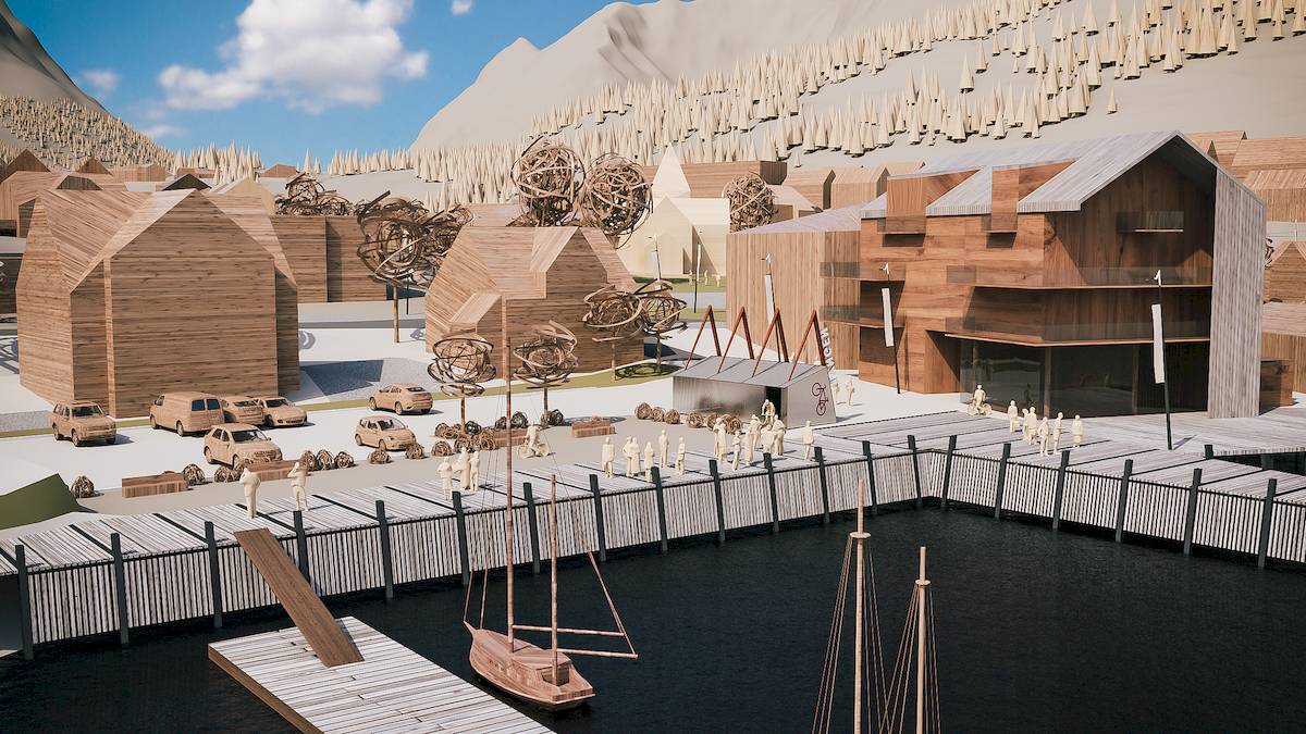 Another view and version of the new promenade in Lyngseidet.